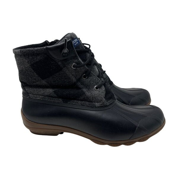 Sperry Womens Wool & Rubber Duck Boots Black/Gray Size 10M - Picture 1 of 14